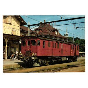 Swiss Federal Railway De 4/4 1668 Baggage Motor Car Postcard Minirex Luzern 1927